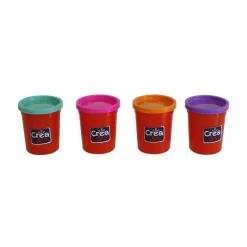 CREA & CIE 4 pots de pâte à modeler couleurs vives^ Modelage Et Moulage