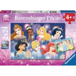 Ravensburger 2 puzzles 24 pièces Princesses réunies^Enfant Puzzles Bébés Et Enfants