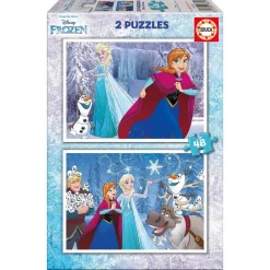Educa Borras 2 Puzzles De 48 Pièces - La Reine Des Neiges^Enfant Puzzles Bébés Et Enfants