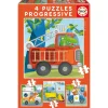Educa Borras 4 Puzzles Progressifs Patrouille De Sauvetage 6/9/12/16 Pièces^Enfant Puzzles Bébés Et Enfants
