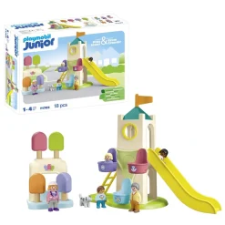 Playmobil Aire de jeu avec toboggan géant Junior 71703^ La Ville, La Police Et Les Secours
