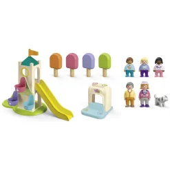 Playmobil Aire de jeu avec toboggan géant Junior 71703^ La Ville, La Police Et Les Secours