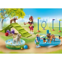 Playmobil Aire de jeux pour chiens et personnages My Life 71745^ Les Animaux