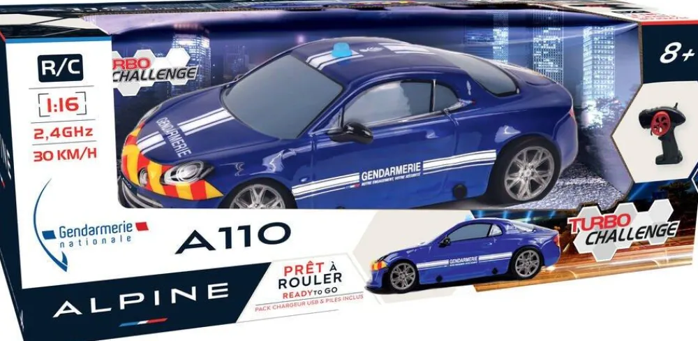 Varta ALPINE RADIOCOMMANDE 1/16 A110 GENDARMERIE 2.4 GHZ 29 CM^ Voitures Radiocommandées