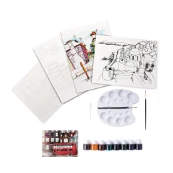 CREA & CIE Aquarelle jolies villes^ Peinture