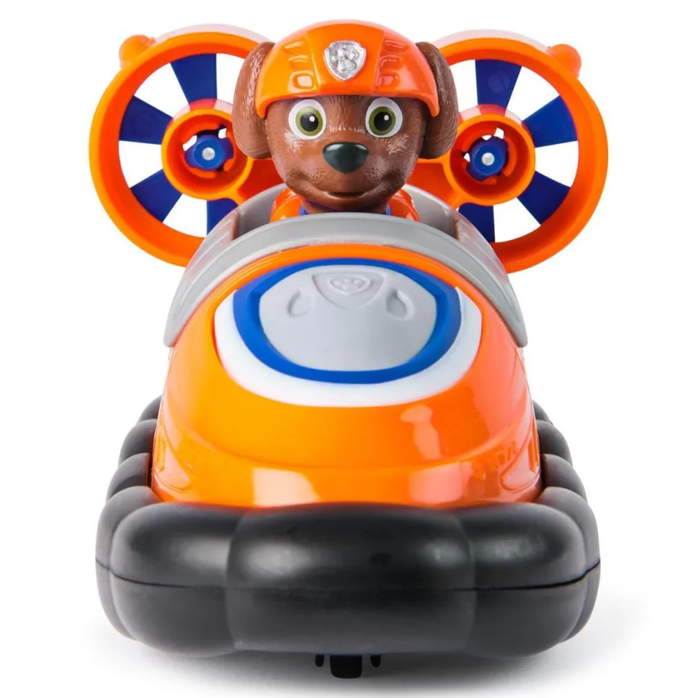 Spin Master Aéroglisseur Zuma - Véhicule 15 cm et figurine La Pat Patrouille^ Les Héros Et Personnages