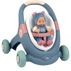 Smoby Baby Walker 3 en 1 et poupon Little^ Poussettes, Landaus Et Couffins