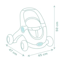 Smoby Baby Walker 3 en 1 et poupon Little^ Poussettes, Landaus Et Couffins