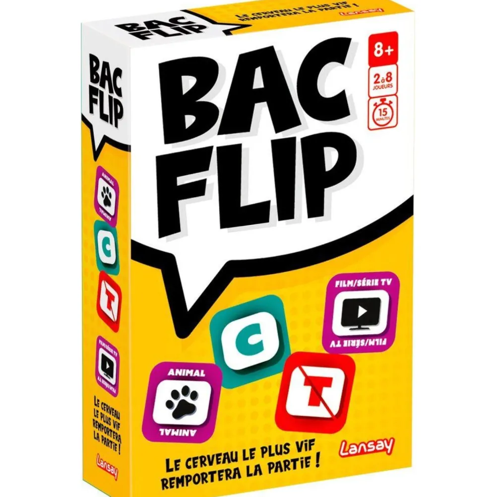 Lansay Bac Flip - le cerveau le plus fun remportera la partie^ Jeux D'Ambiance