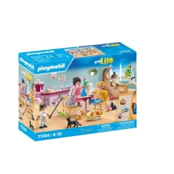 Playmobil Bar à chats avec 6 chats et personnages My Life 71744^ Les Animaux