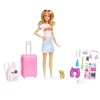 Mattel Barbie - Coffret poupée Malibu en Voyage^ Poupées Mannequins