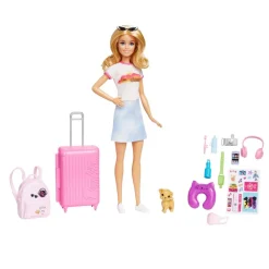 Mattel Barbie - Coffret poupée Malibu en Voyage^ Poupées Mannequins