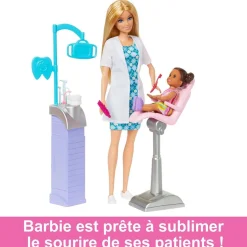 Mattel Barbie cabinet dentaire^ Poupées Mannequins