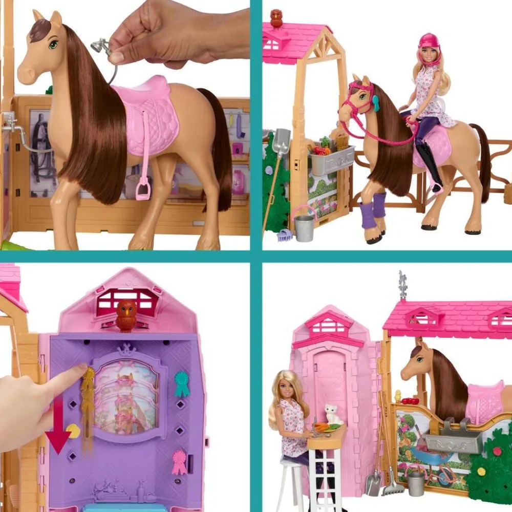 Mattel Barbie Ecurie de rêve avec accessoires^ Poupées Mannequins