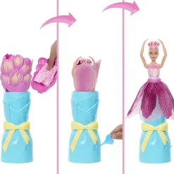 Mattel Barbie Petale Pop Surprise Tulipe Rose^ Poupées Mannequins