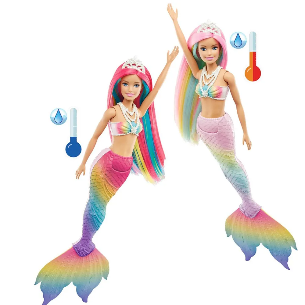 Mattel Barbie sirène magique arc-en-ciel^ Poupées Mannequins