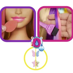 Mattel Barbie Ultra chevelure - Tête à coiffer blonde mèches arc-en-ciel^ Maquillage Et Beauté