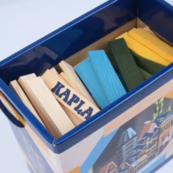 Kapla Baril 120 pièces nature et couleurs jaune vert bleu^ Jeux De Construction En Bois