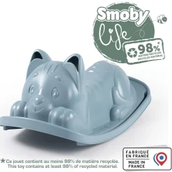 Smoby Bascule chat bleu - Life^ Maisons, Toboggans Et Jeux D'Extérieur