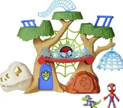 Hasbro Base forestière Dino-Webs Spidey et ses Amis Extraordinaires^ Les Figurines Interactives Et À Fonction
