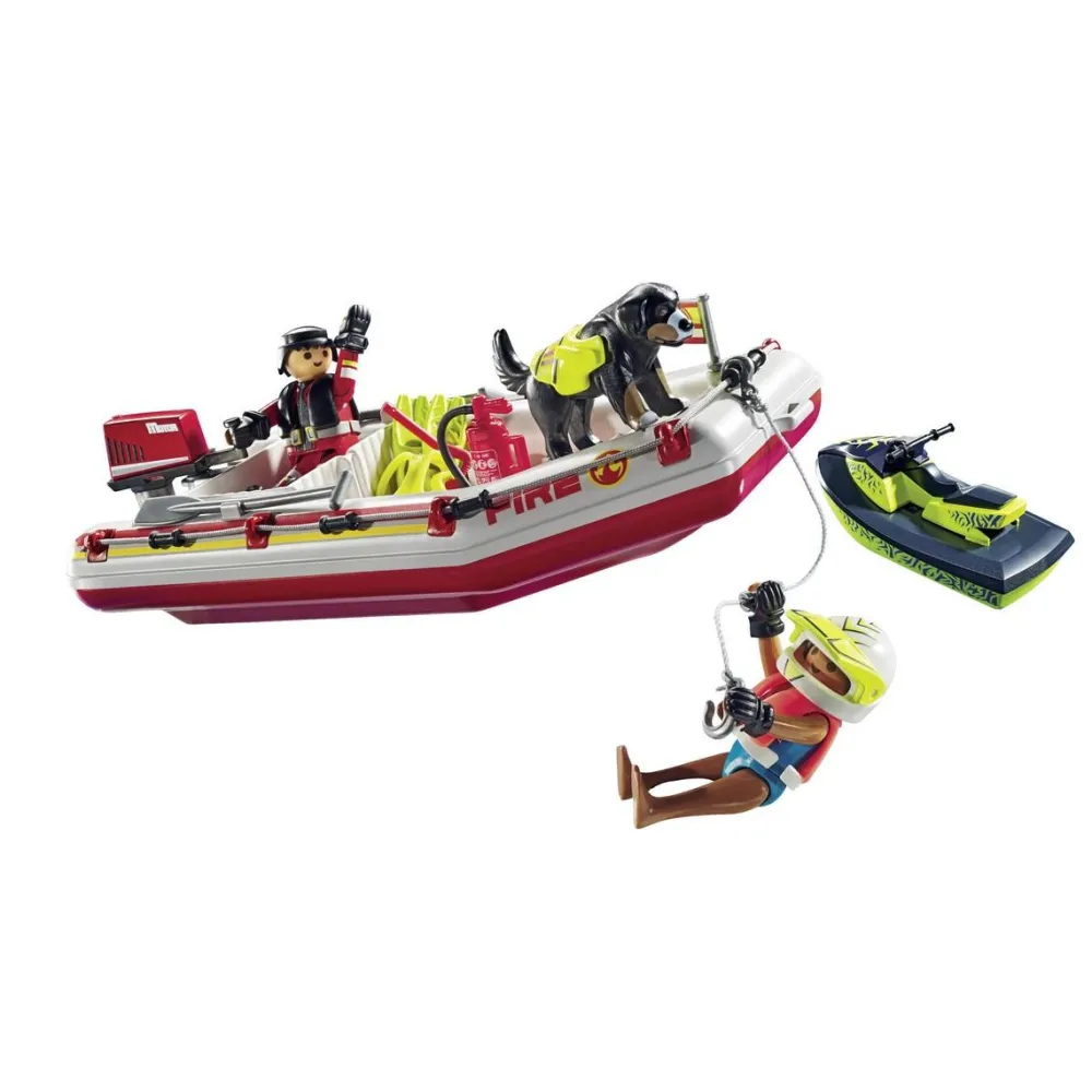 Playmobil Bateau de pompier et scooter des mers Action heroes 71464^ La Ville, La Police Et Les Secours
