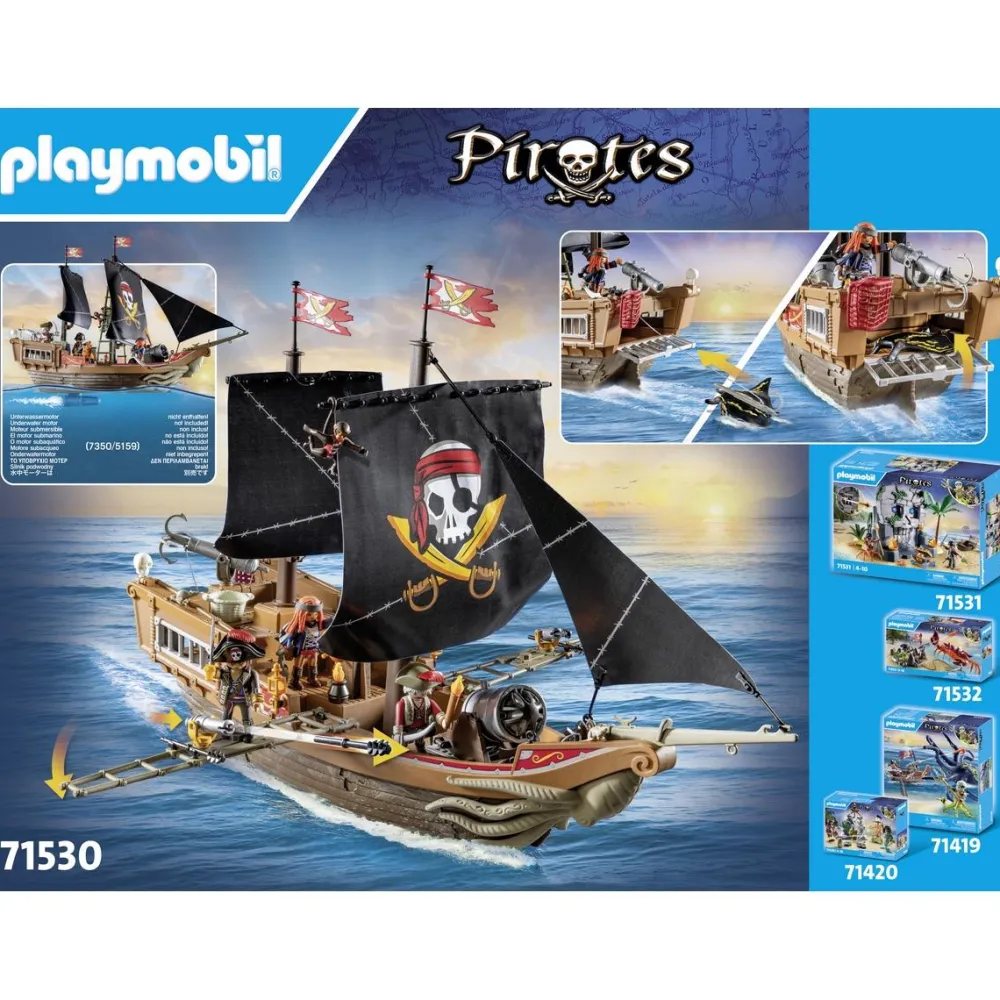 Playmobil Bateau pirates Pirates 71530^ Les Pirates, Chevaliers, Cowboys Et Indiens