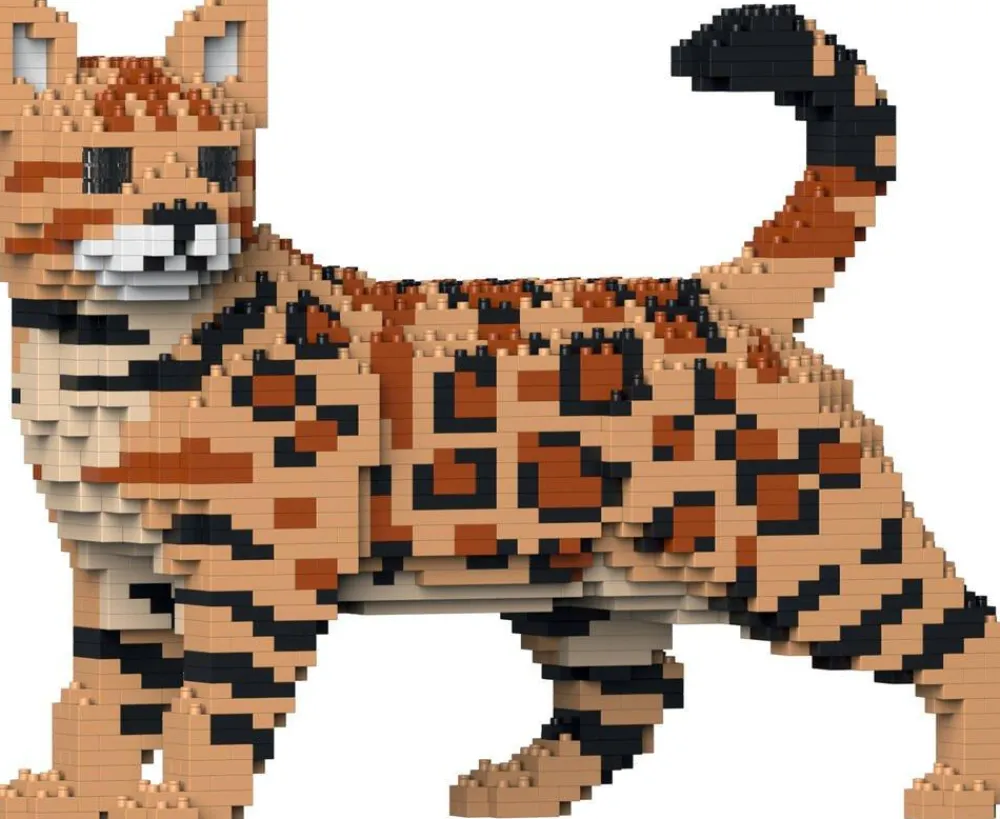 Jekca Bengal 4 En 1 Brun Bloc de Construction^ Ferme, Univers Agricoles Et Animaux