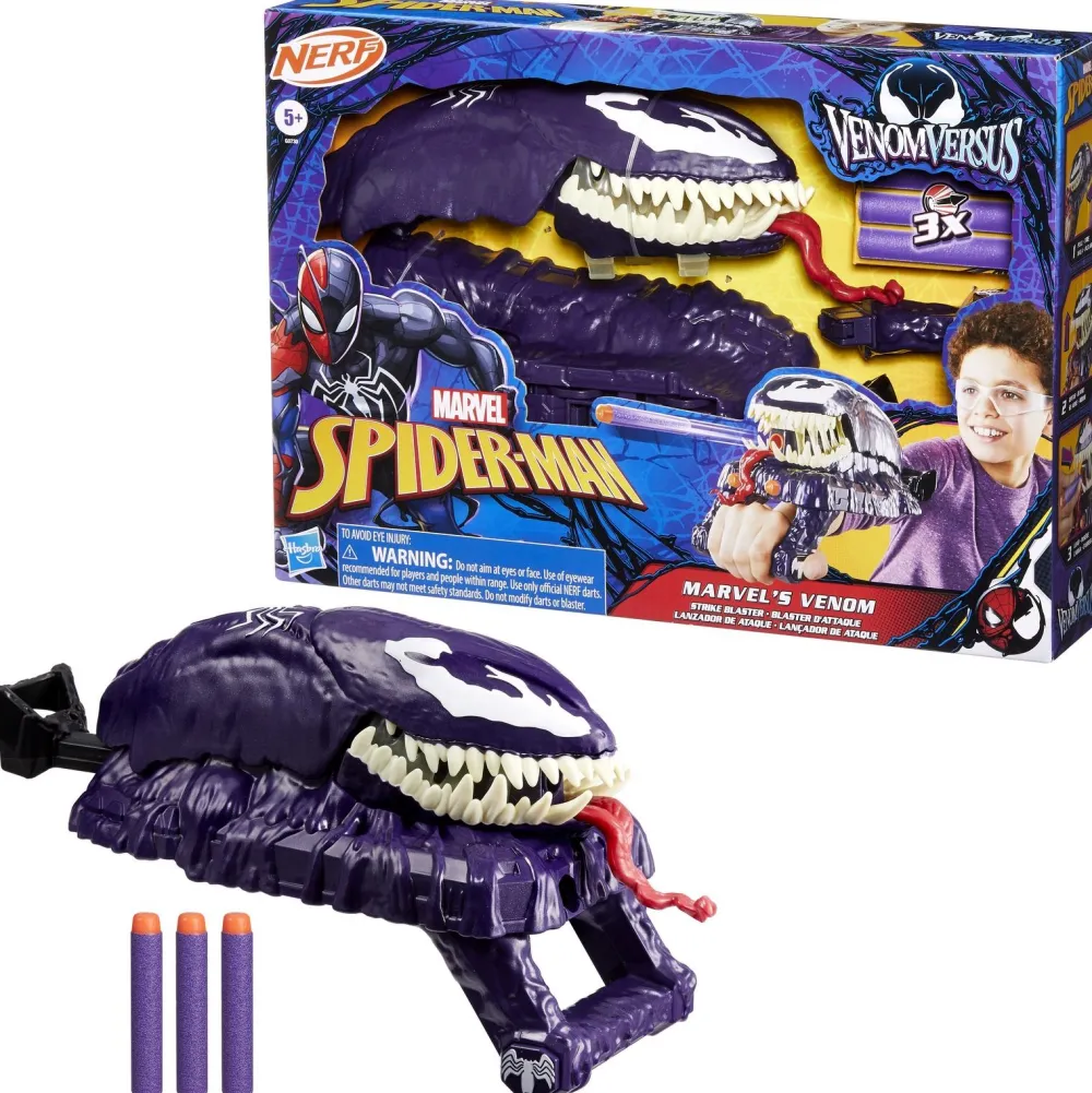 Nerf Blaster d'attaque Spider-Man VenomVersus^ Jeux De Tir Et Pistolets