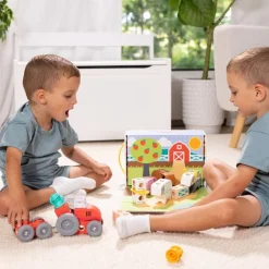 Melissa & Doug Blockables 56 pièces La Ferme^ Jeux De Construction En Bois