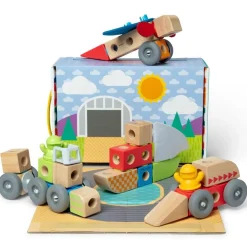 Melissa & Doug Blockables 54 pièces Les véhicules -^ Jeux De Construction En Bois