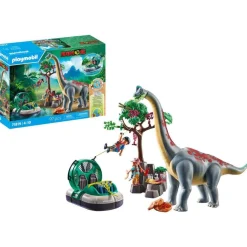 Playmobil Brachiosaure, explorateurs, aéroglisseur Dinos 71819^ Les Dinosaures Et La Préhistoire