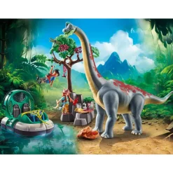 Playmobil Brachiosaure, explorateurs, aéroglisseur Dinos 71819^ Les Dinosaures Et La Préhistoire