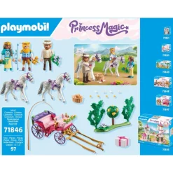 Playmobil Calèche avec couple princier et cocher Princess Magic 71846^ Les Princesses Et Fées