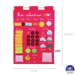 Ludi Calendrier Basic rose^ Apprentissage Du Temps Et De La Saisonnalité
