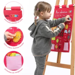 Ludi Calendrier Basic rose^ Apprentissage Du Temps Et De La Saisonnalité