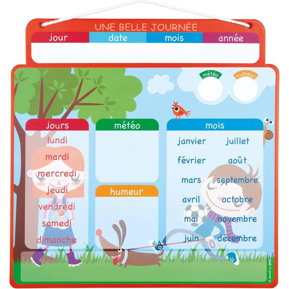 Janod Calendrier magnétique^ Apprentissage Du Temps Et De La Saisonnalité