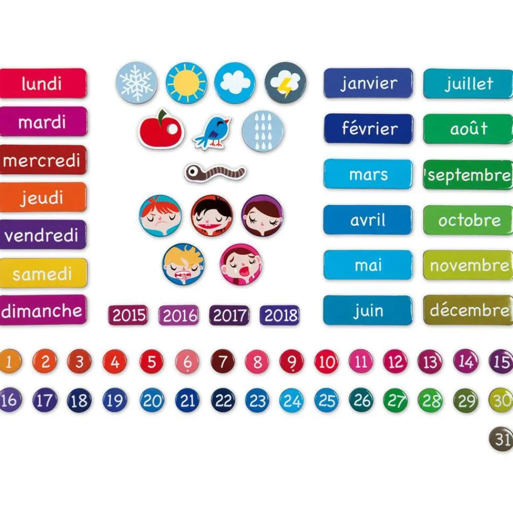 Janod Calendrier magnétique^ Apprentissage Du Temps Et De La Saisonnalité