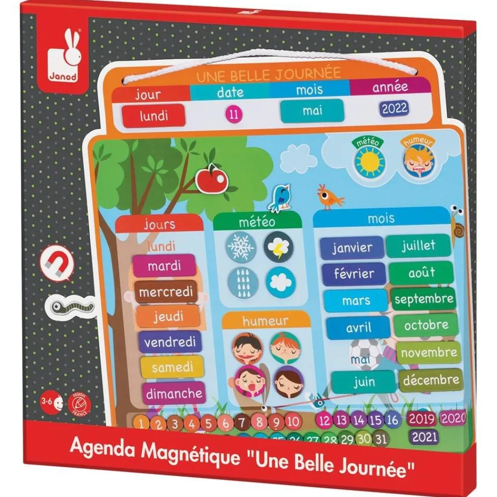 Janod Calendrier magnétique^ Apprentissage Du Temps Et De La Saisonnalité