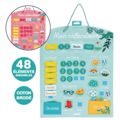 Ludi Calendrier mural turquoise^ Apprentissage Du Temps Et De La Saisonnalité
