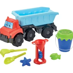 Ecoiffier Camion benne 58 cm avec remorque garnie plage^ Jeux D'Eau Et De Plage
