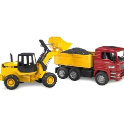 Bruder Camion benne Man et chargeur^ Véhicules Agricoles Et De Chantier