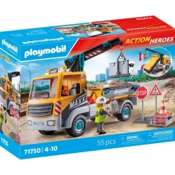 Playmobil Camion grue avec ouvrier & accessoires Action Heroes 71750^ La Ville, La Police Et Les Secours