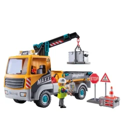 Playmobil Camion grue avec ouvrier & accessoires Action Heroes 71750^ La Ville, La Police Et Les Secours