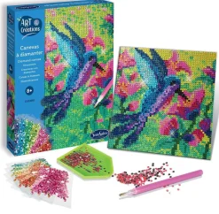 Sentosphu00e8re Canevas à diamanter Colibri - Art et créations^ Sables, Paillettes Et Mosaïques