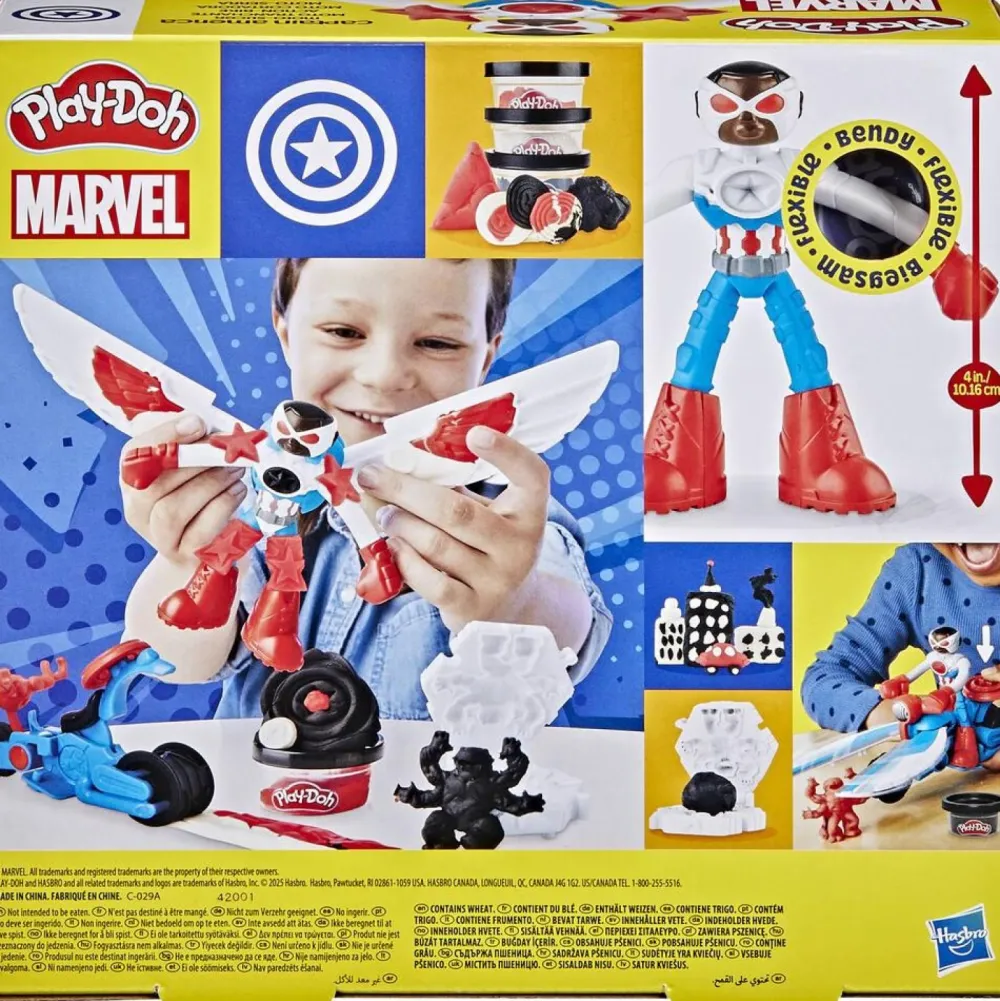 Play-Doh Captain america Moto tranchante Marvel^ Modelage Et Moulage