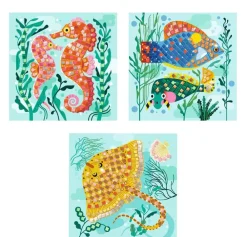 Djeco Caraïbes - Coffret 4 mosaïques^ Sables, Paillettes Et Mosaïques