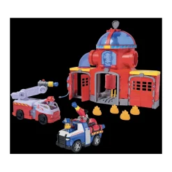 Varta Caserne de pompiers Pat Patrouille et 2 véhicules fire rescue^ Garages Et Tapis