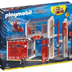 Varta Caserne pompier et hélicoptère Playmobil City Action 9462^ La Ville, La Police Et Les Secours