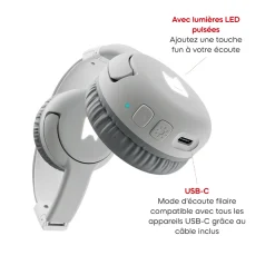 tonies Casque Bluetooth Gris Lune^ Karaoké, Lecteurs Cd Et Mp3 Et Casques