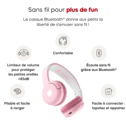 tonies Casque Bluetooth Rose fleur^ Karaoké, Lecteurs Cd Et Mp3 Et Casques